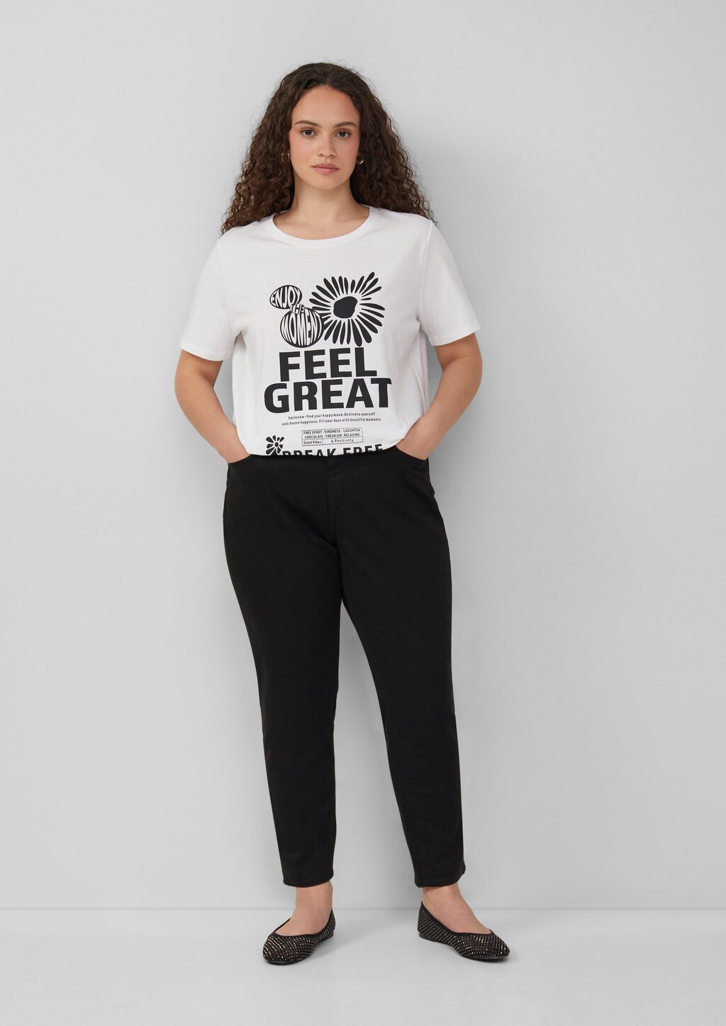 Baumwollshirt mit Frontprint