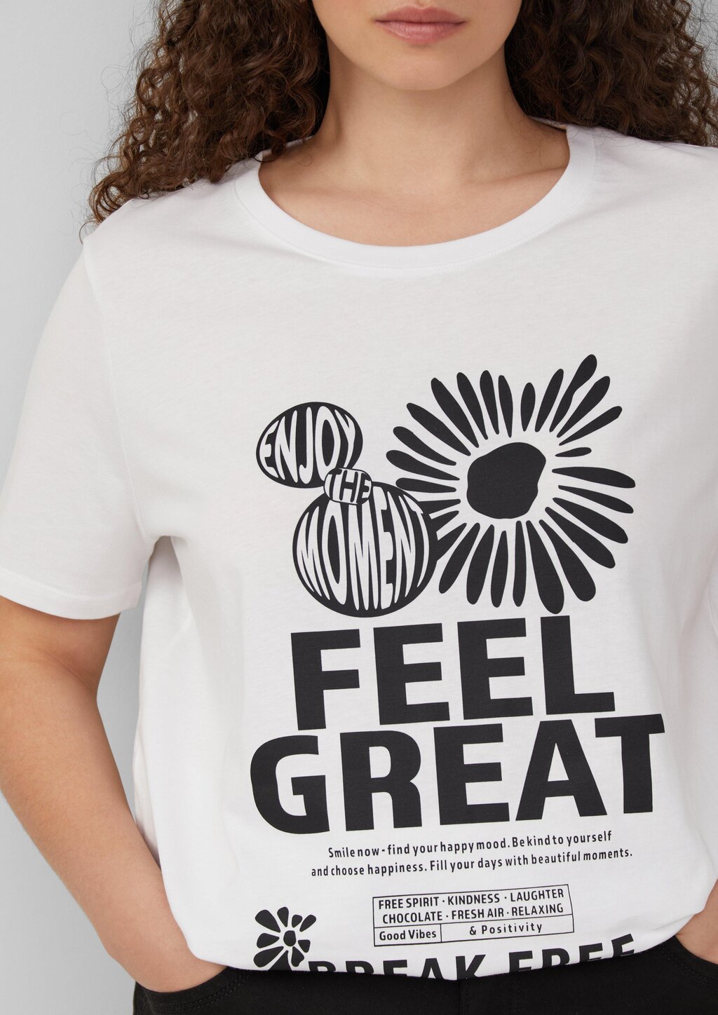 Baumwollshirt mit Frontprint