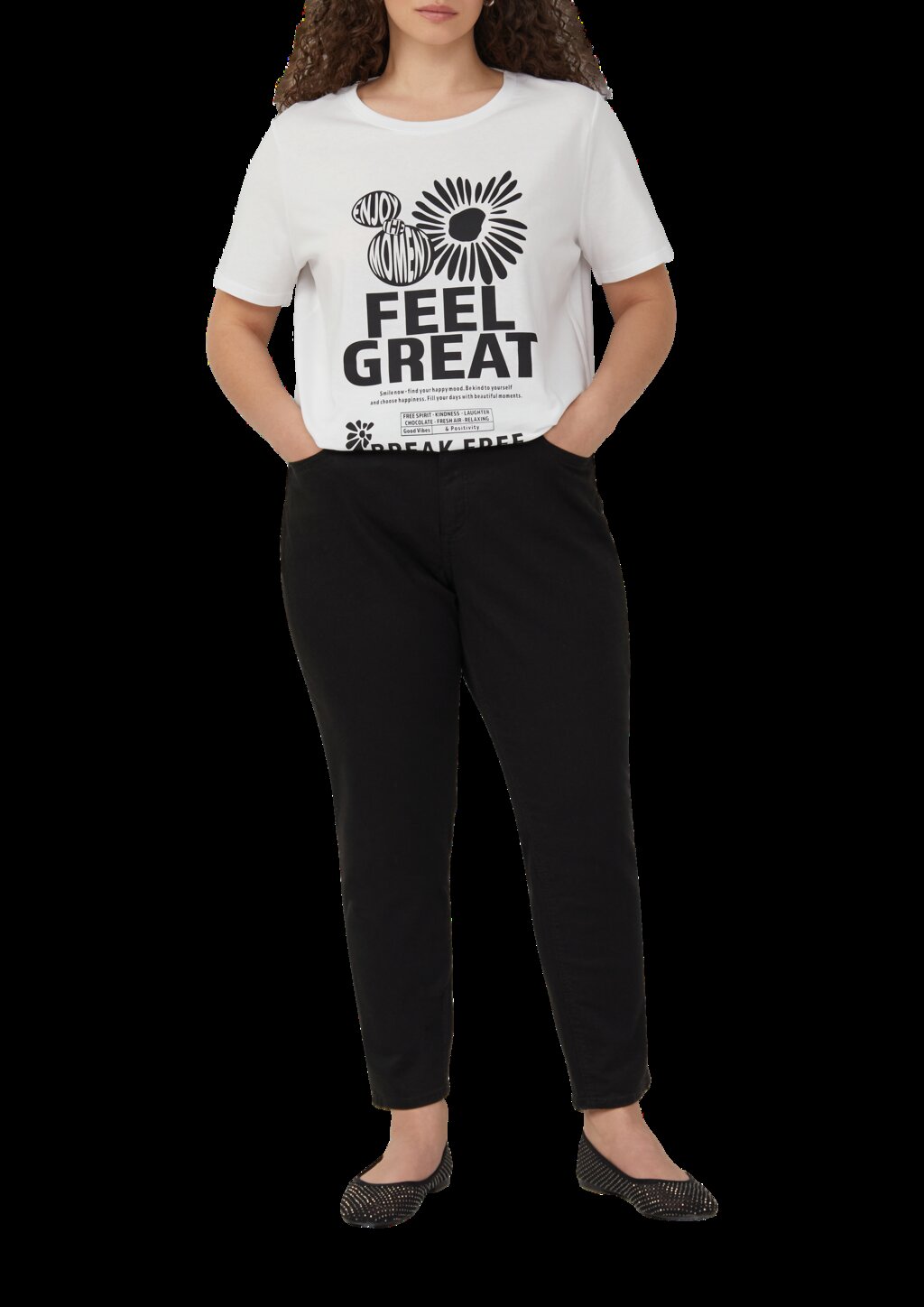 Baumwollshirt mit Frontprint