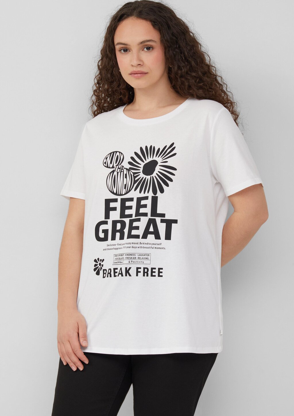 Baumwollshirt mit Frontprint