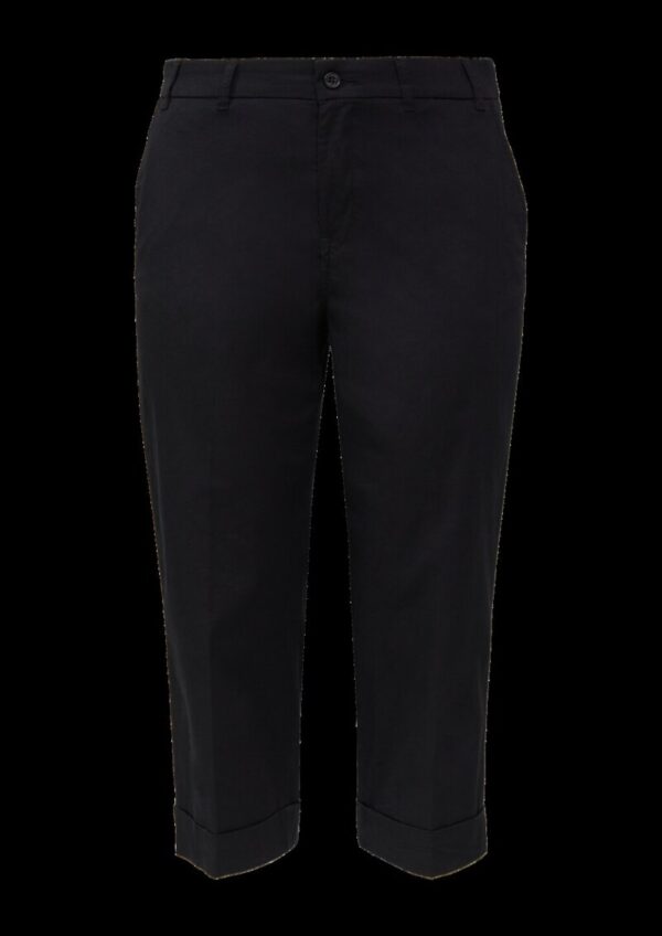 High-Rise-Culotte aus Baumwollstretch mit Bügelfalten