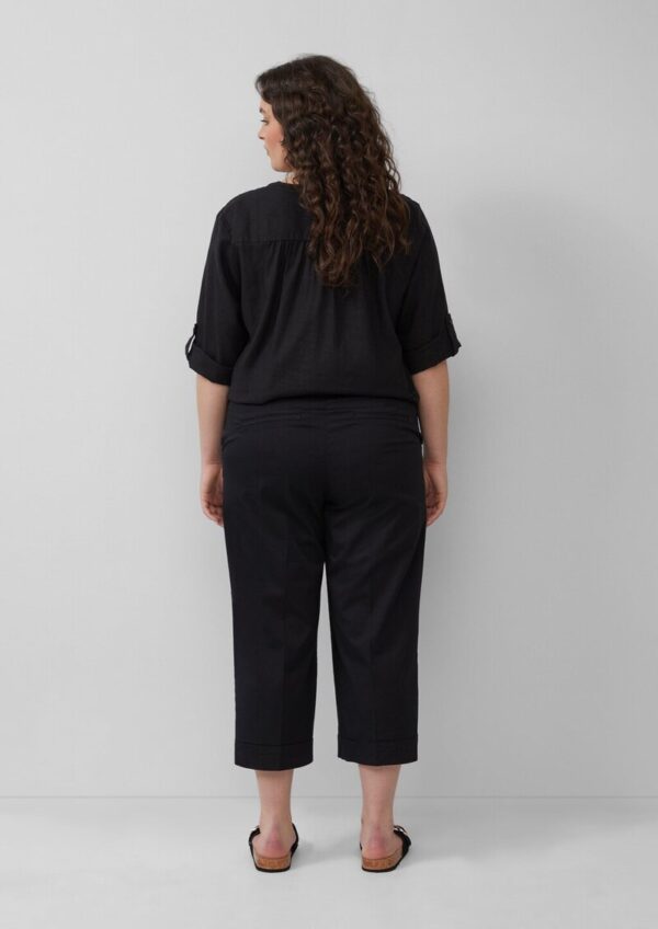 High-Rise-Culotte aus Baumwollstretch mit Bügelfalten