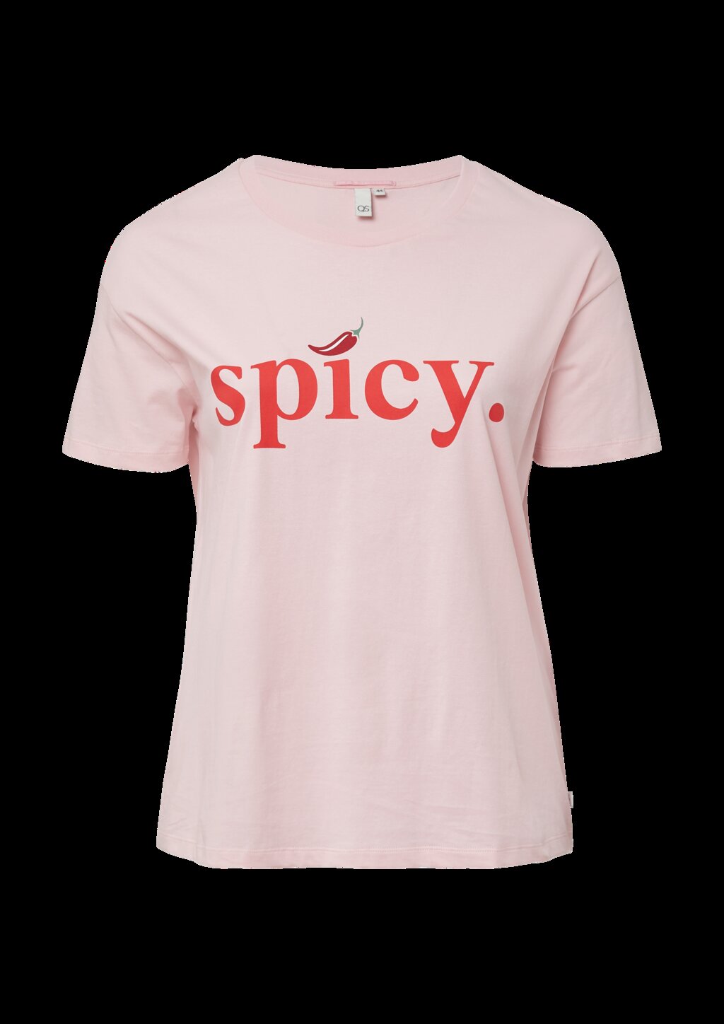 Baumwollshirt mit überschnittener Schulter und Frontprint