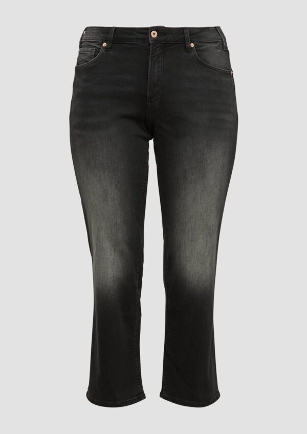 Ankle-Jeans / Slim Fit / Mid Rise / Straight Leg / Super Stretch