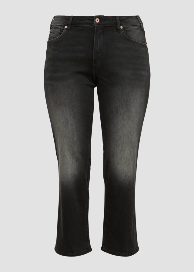 Ankle-Jeans / Slim Fit / Mid Rise / Straight Leg / Super Stretch