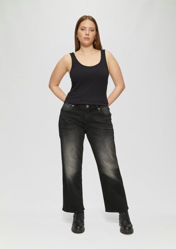 Ankle-Jeans / Slim Fit / Mid Rise / Straight Leg / Super Stretch