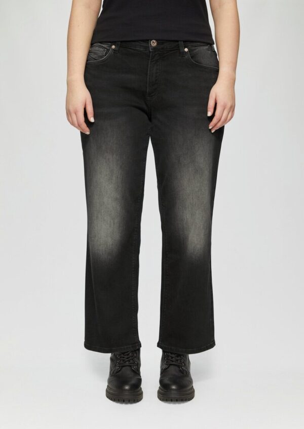 Ankle-Jeans / Slim Fit / Mid Rise / Straight Leg / Super Stretch