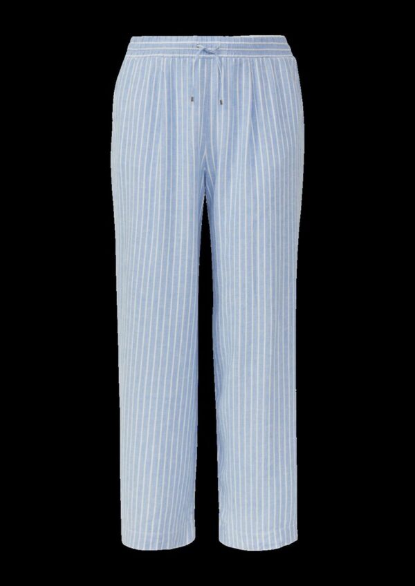 Wide-Leg-Hose aus Leinemix