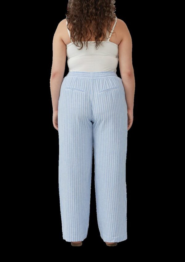 Wide-Leg-Hose aus Leinemix