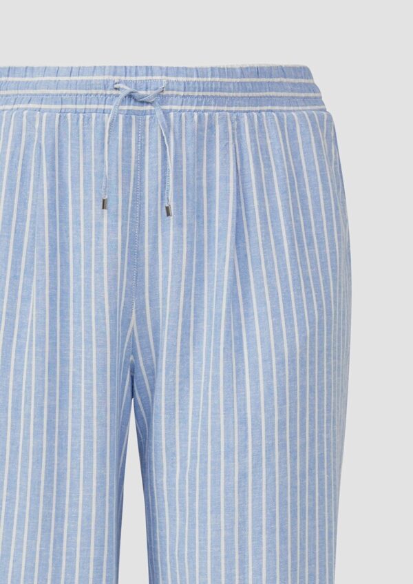 Wide-Leg-Hose aus Leinemix