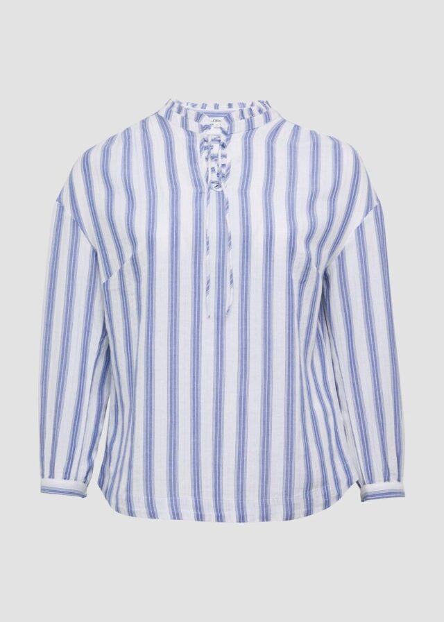 Bluse mit Rüschen und Glitzergarn