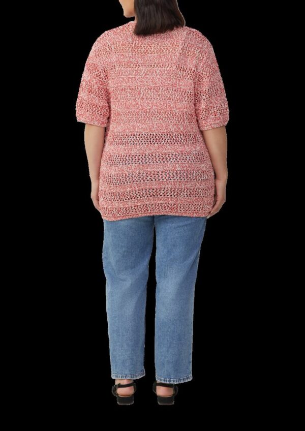 Ajour-Strickjacke mit Glitzereffekt