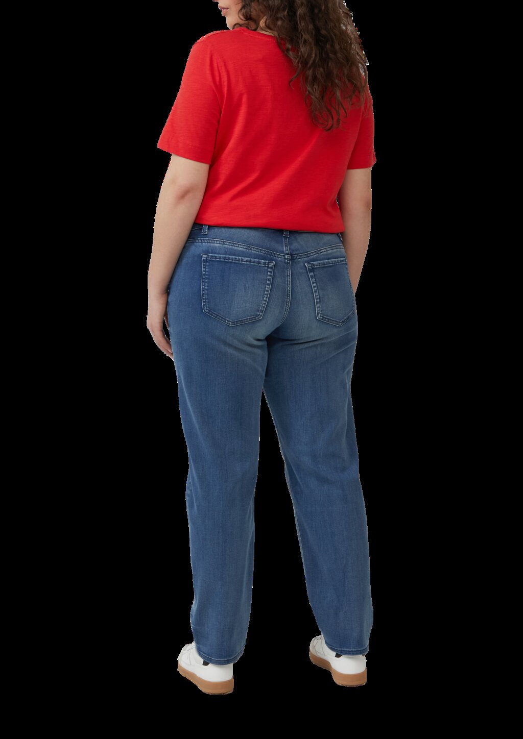 T-Shirt aus Flammgarn mit V-Ausschnitt