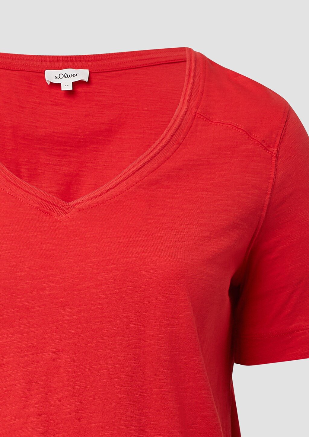 T-Shirt aus Flammgarn mit V-Ausschnitt