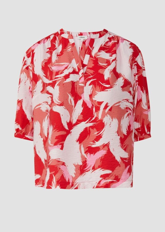 Strukturierte Bluse aus Viskosemix