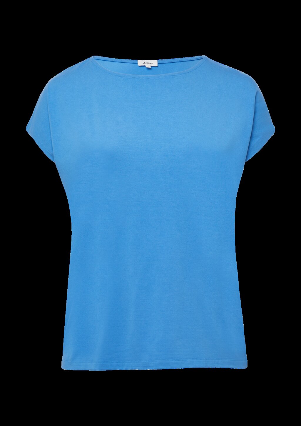 Fließendes Jersey-Shirt mit überschnittenen Schultern