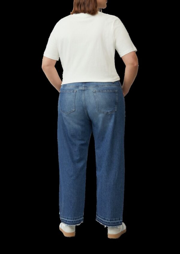 Cropped Jeans / Straight Fit / Mid Rise / Straight Leg / mit Saumdetails