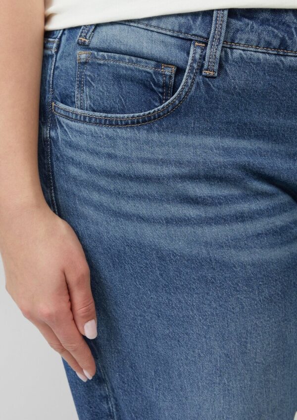 Cropped Jeans / Straight Fit / Mid Rise / Straight Leg / mit Saumdetails