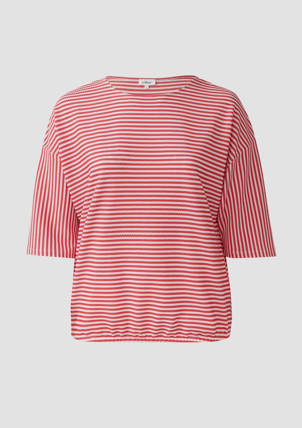 Gestreiftes T-Shirt im Relaxed Fit mit 3/4-Ärmeln