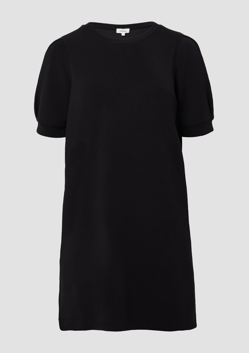 Kurzes Scuba-Kleid mit Puffärmeln