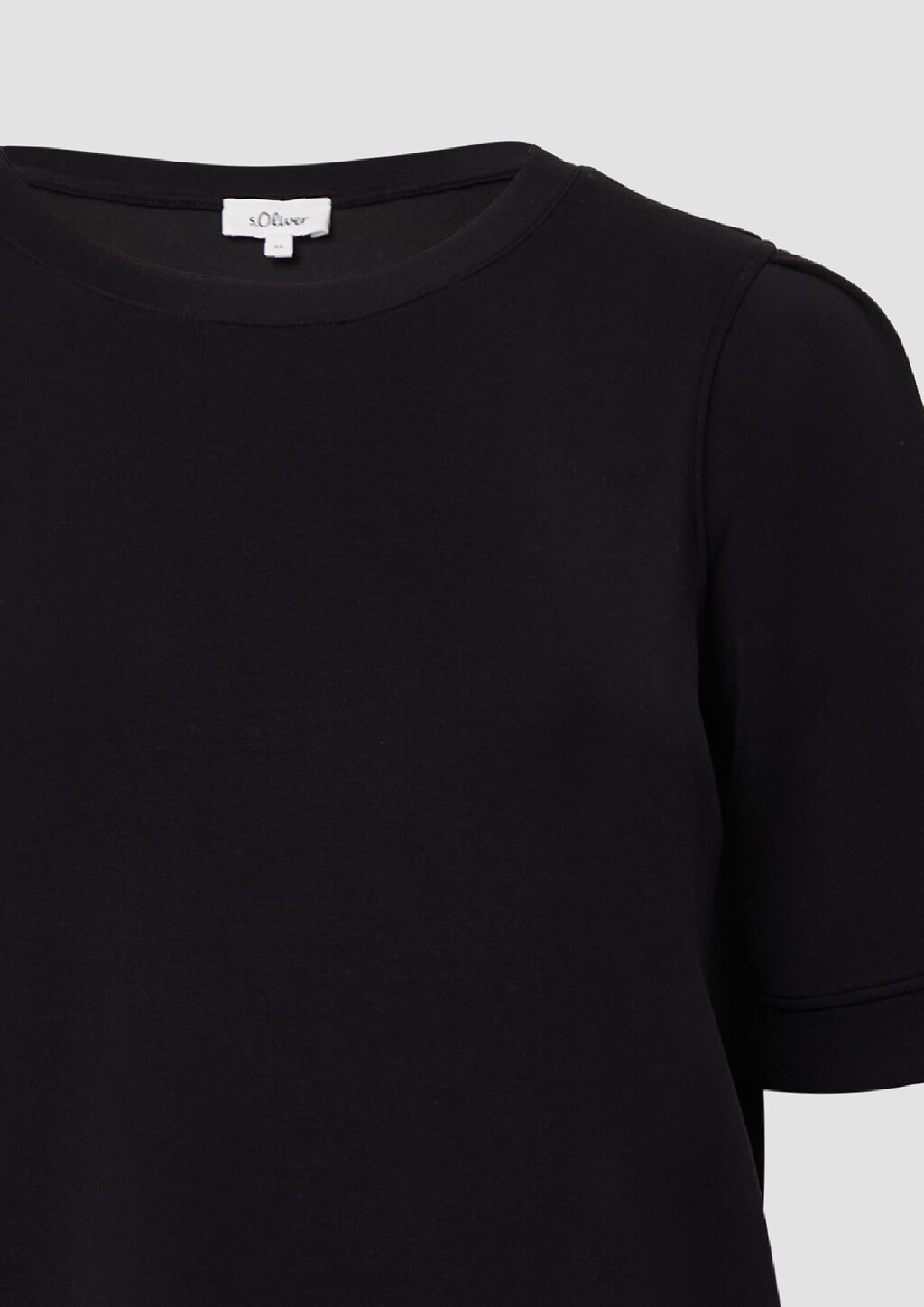 Kurzes Scuba-Kleid mit Puffärmeln