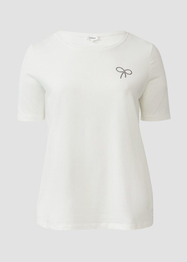 Jersey-T-Shirt mit Applikation