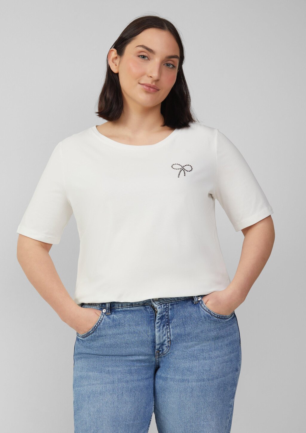 Jersey-T-Shirt mit Applikation