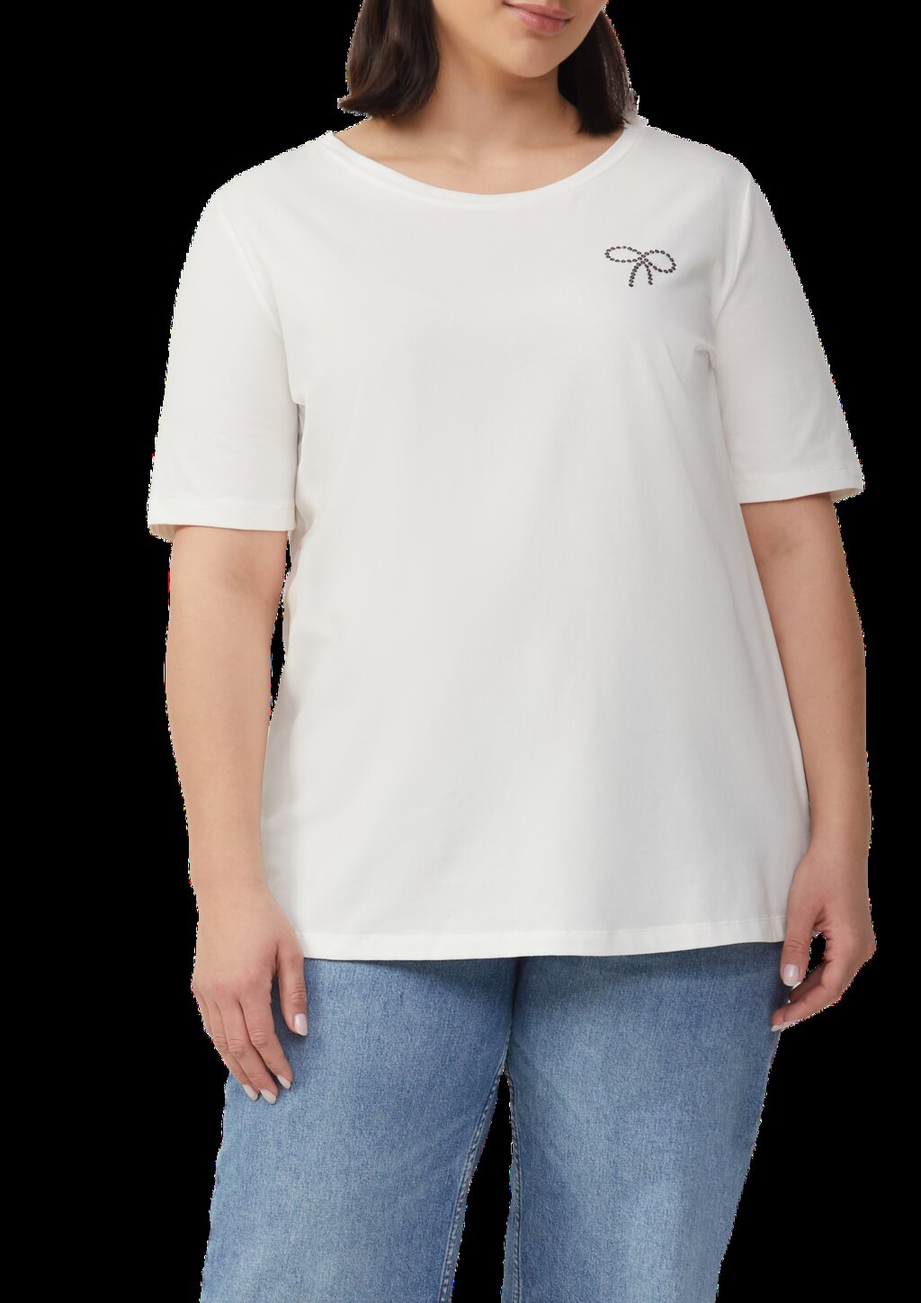 Jersey-T-Shirt mit Applikation