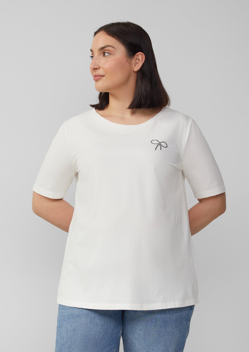 Jersey-T-Shirt mit Applikation