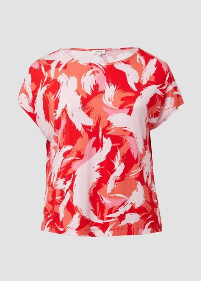 T-Shirt aus Viskosemix im Relaxed Fit