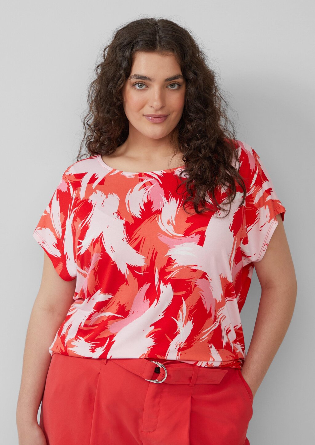 T-Shirt aus Viskosemix im Relaxed Fit