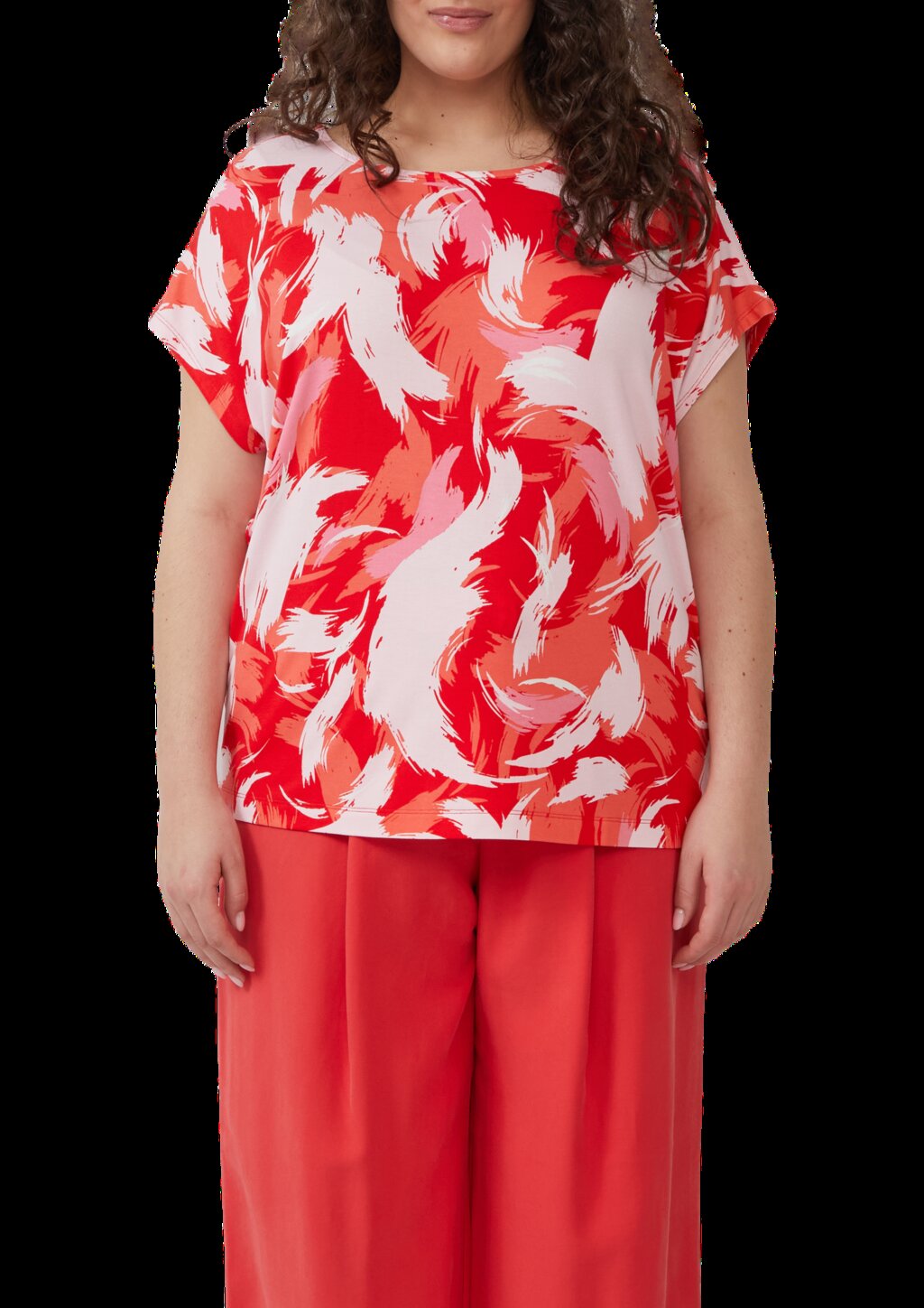 T-Shirt aus Viskosemix im Relaxed Fit