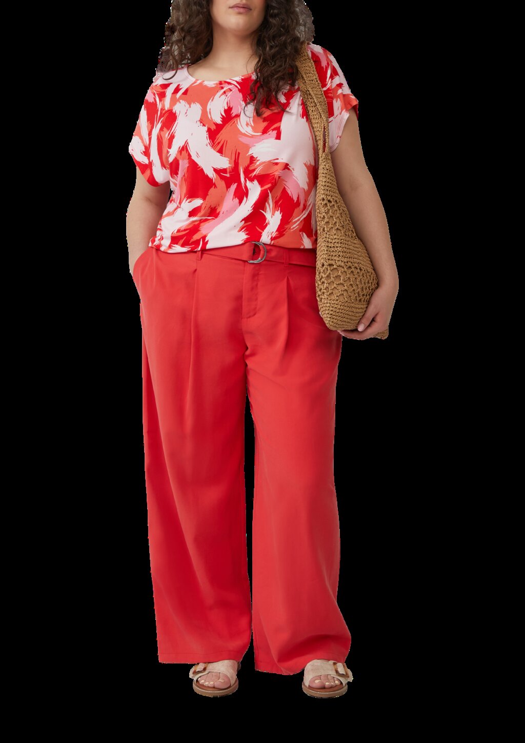 T-Shirt aus Viskosemix im Relaxed Fit