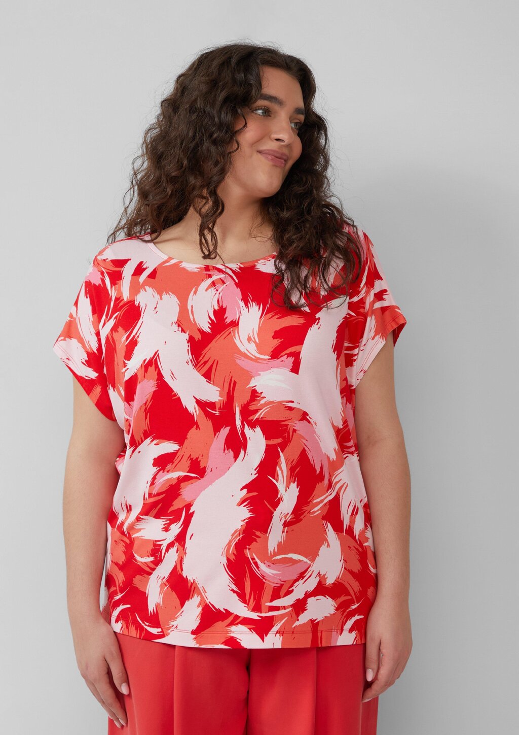 T-Shirt aus Viskosemix im Relaxed Fit