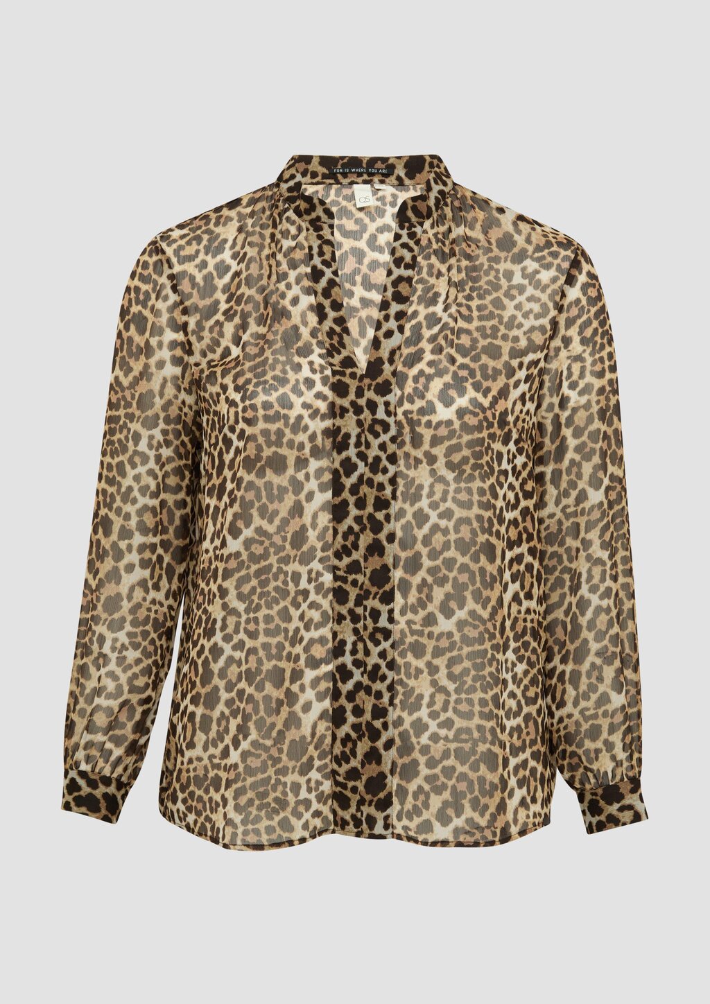 Leicht transparente Chiffonbluse mit All-over-Print