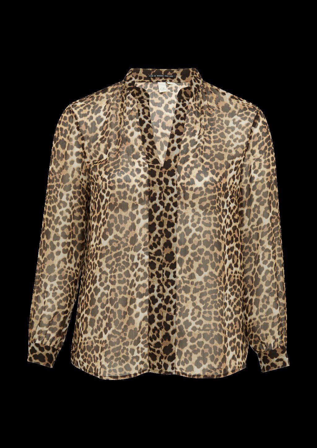 Leicht transparente Chiffonbluse mit All-over-Print