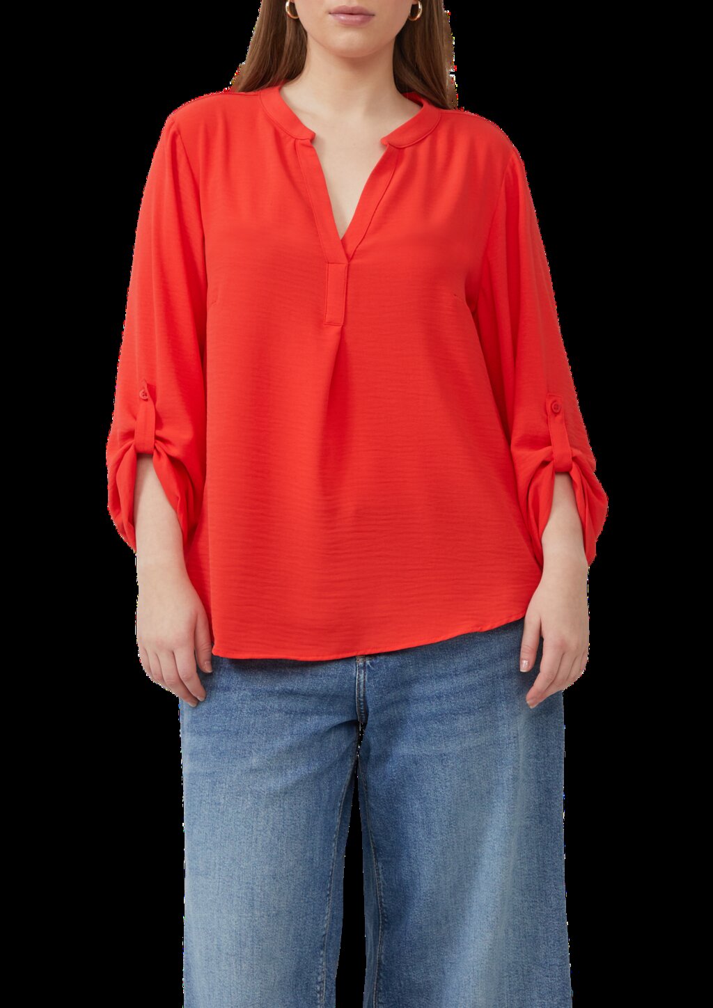 Tunikabluse mit Ärmeln zum Krempeln