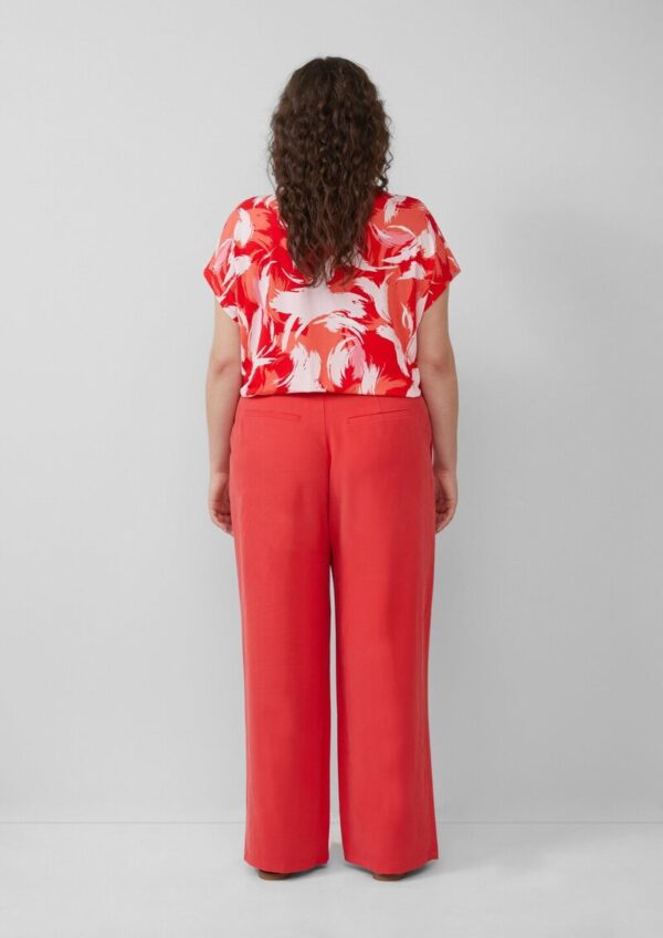 Wide-Leg-Hose aus Viskosemix mit Stoffgürtel