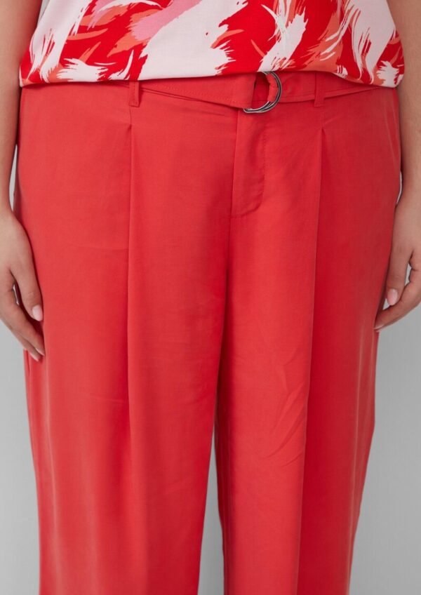 Wide-Leg-Hose aus Viskosemix mit Stoffgürtel