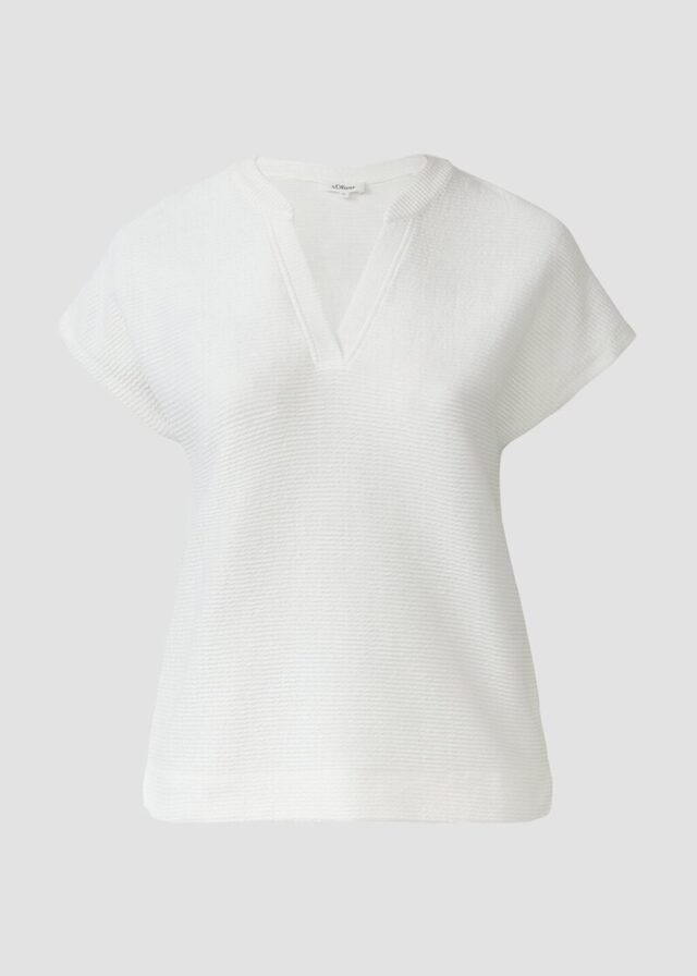 Feminines T-Shirt aus Viskosemix im Relaxed Fit