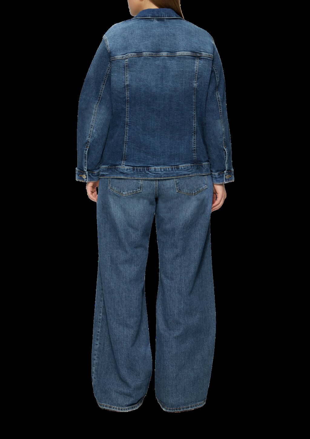 Schmal geschnittene Denimjacke in authentischer Waschung