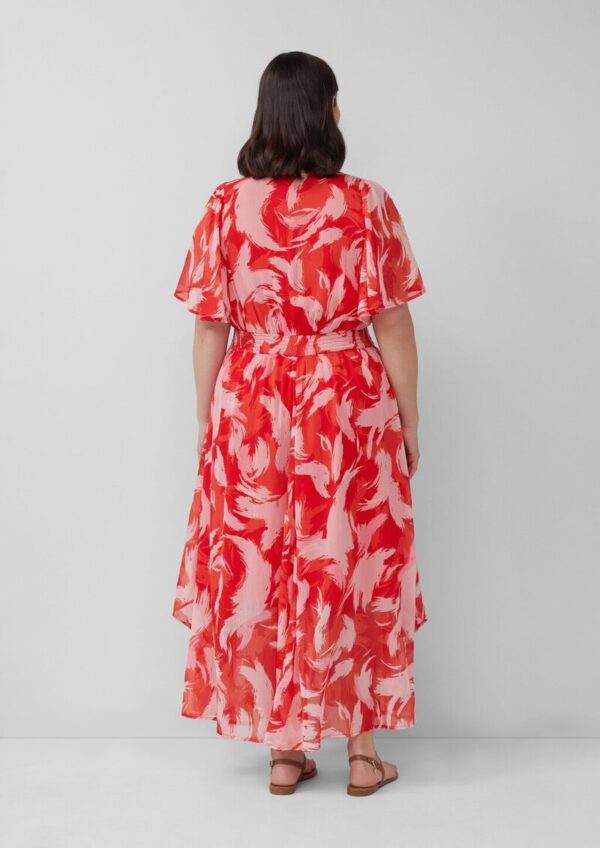 Maxikleid aus Chiffon mit gesmokter Taille