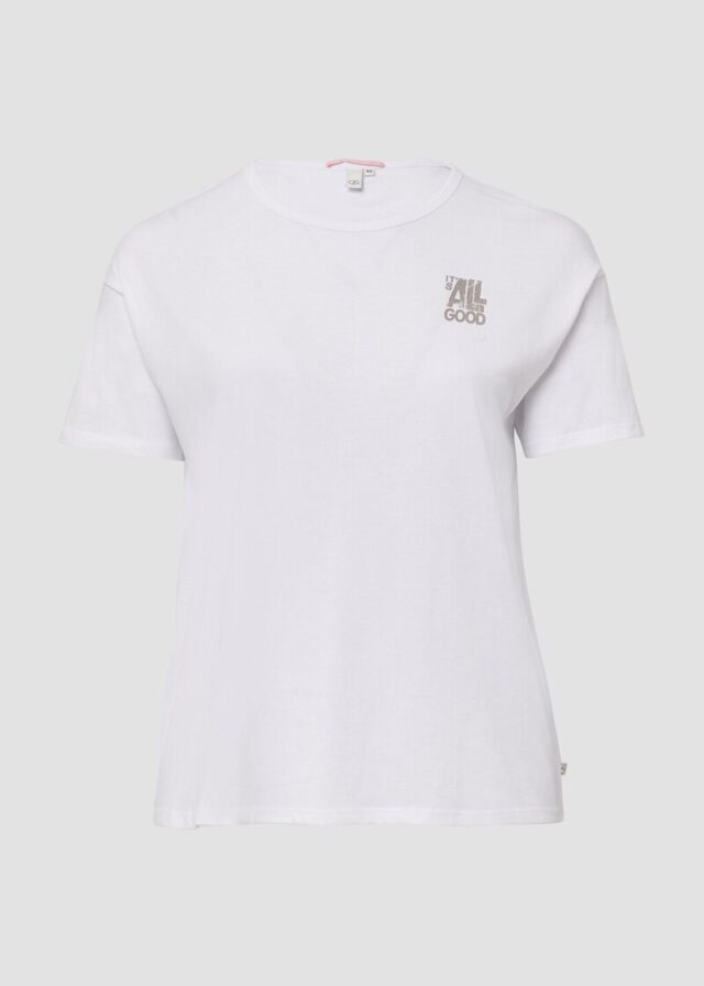 Boyfriend-Shirt mit Front- und Backprint