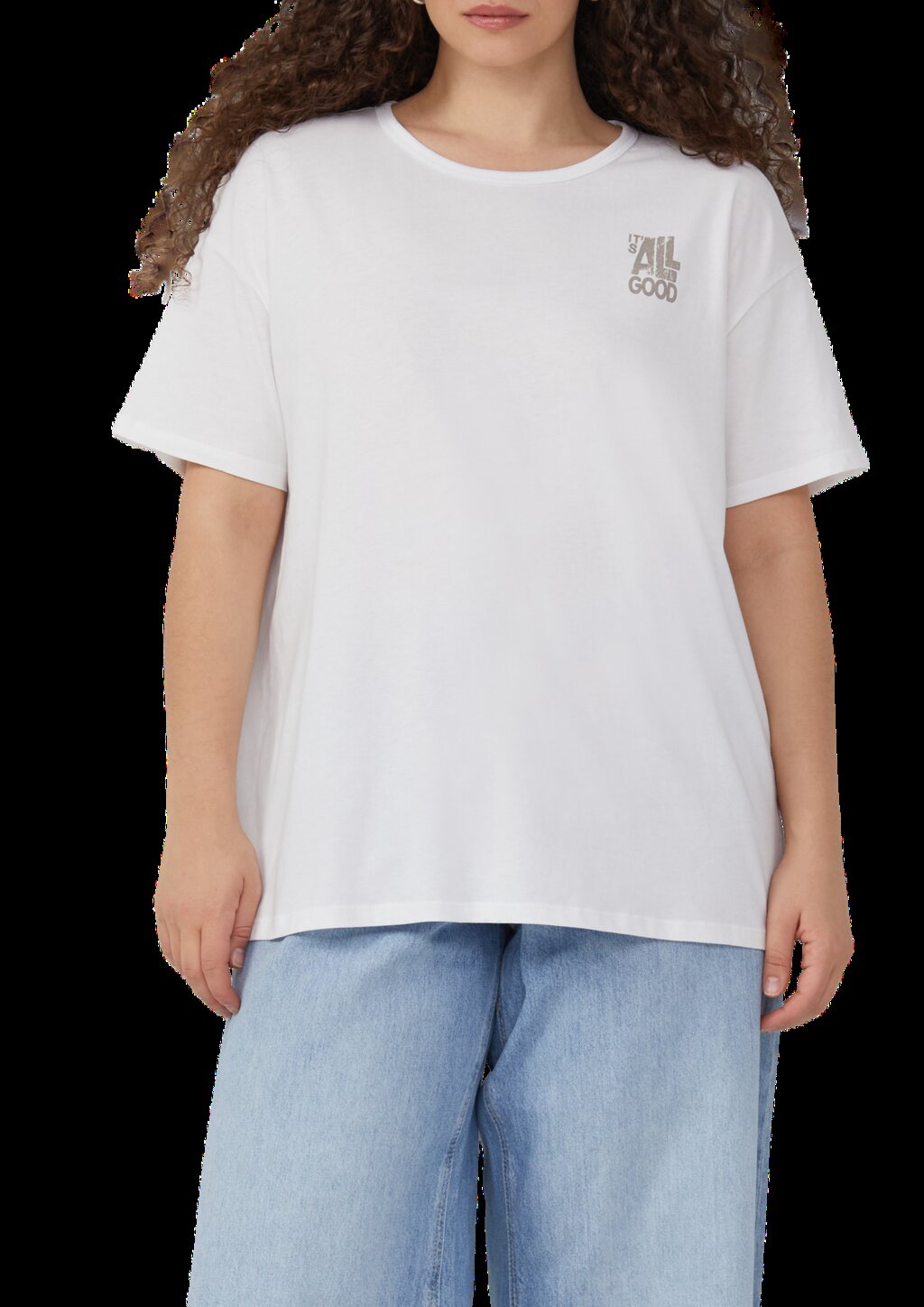 Boyfriend-Shirt mit Front- und Backprint