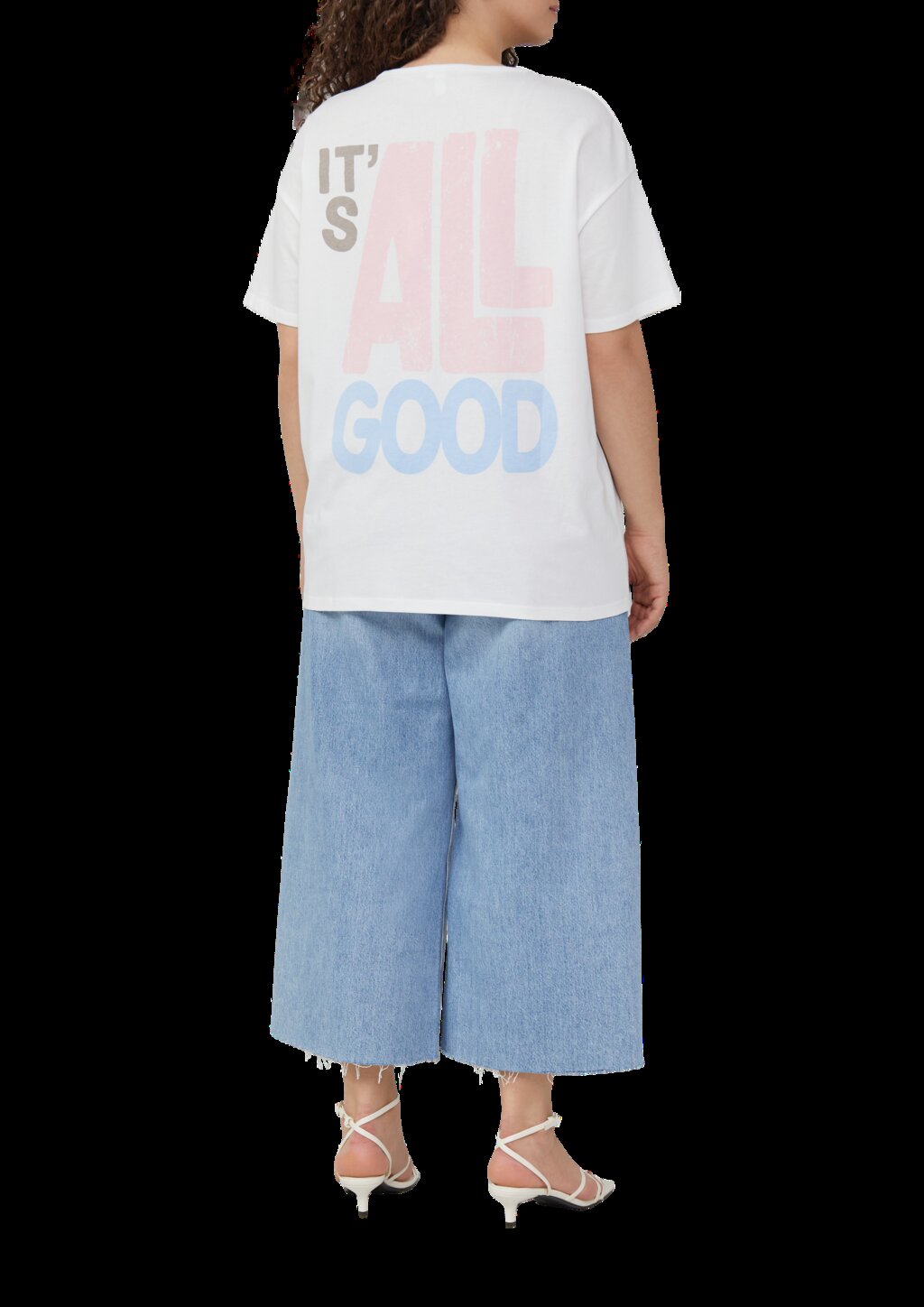 Boyfriend-Shirt mit Front- und Backprint