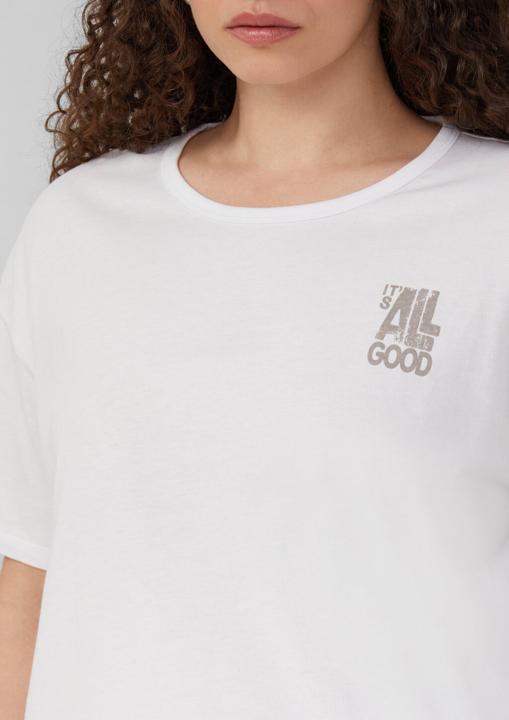 Boyfriend-Shirt mit Front- und Backprint