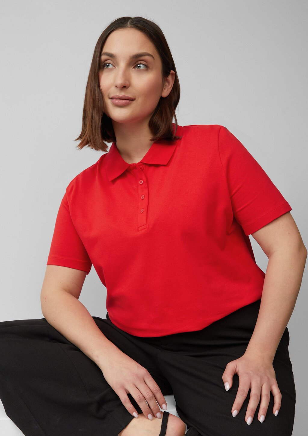 Piqué-Poloshirt aus Baumwollmix