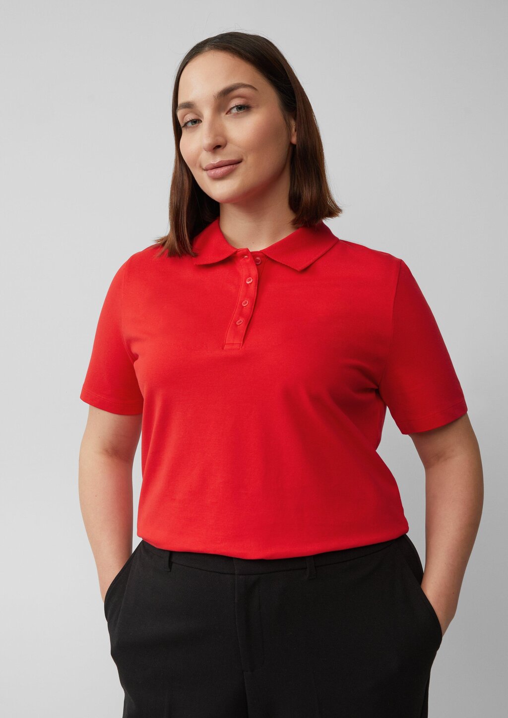 Piqué-Poloshirt aus Baumwollmix