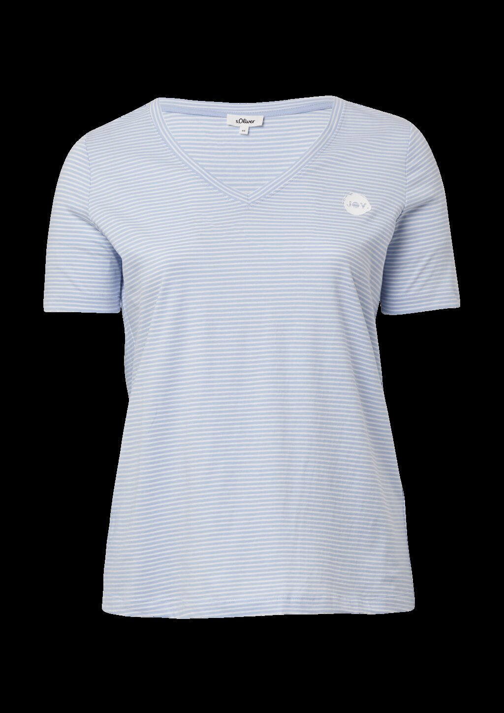 T-Shirt mit V-Ausschnitt und Print-Detail