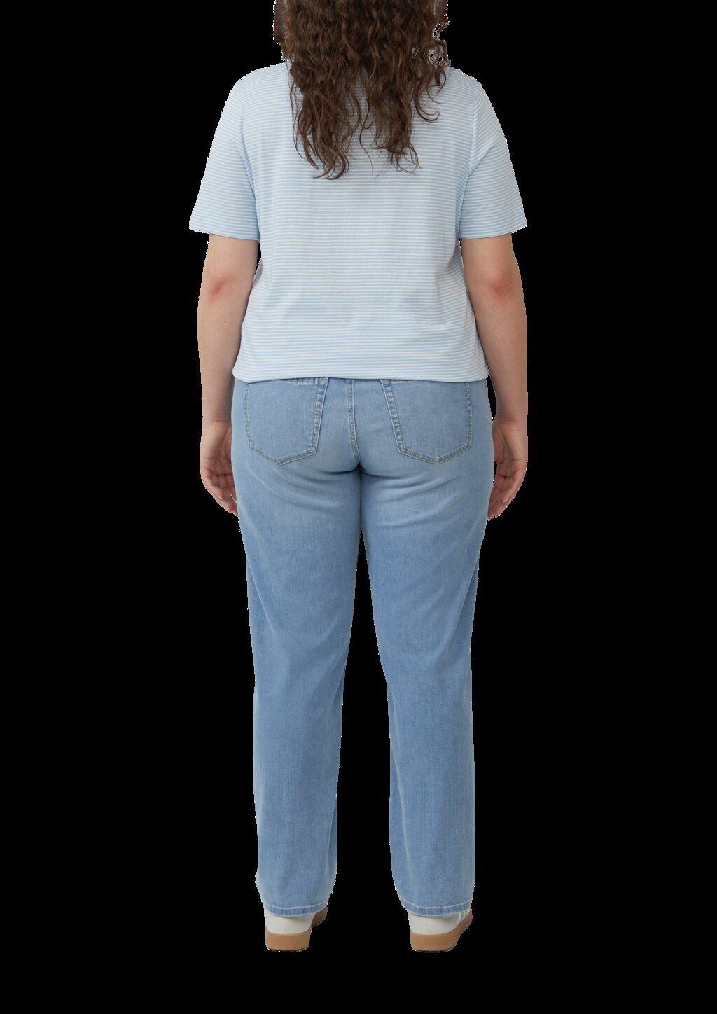 T-Shirt mit V-Ausschnitt und Print-Detail